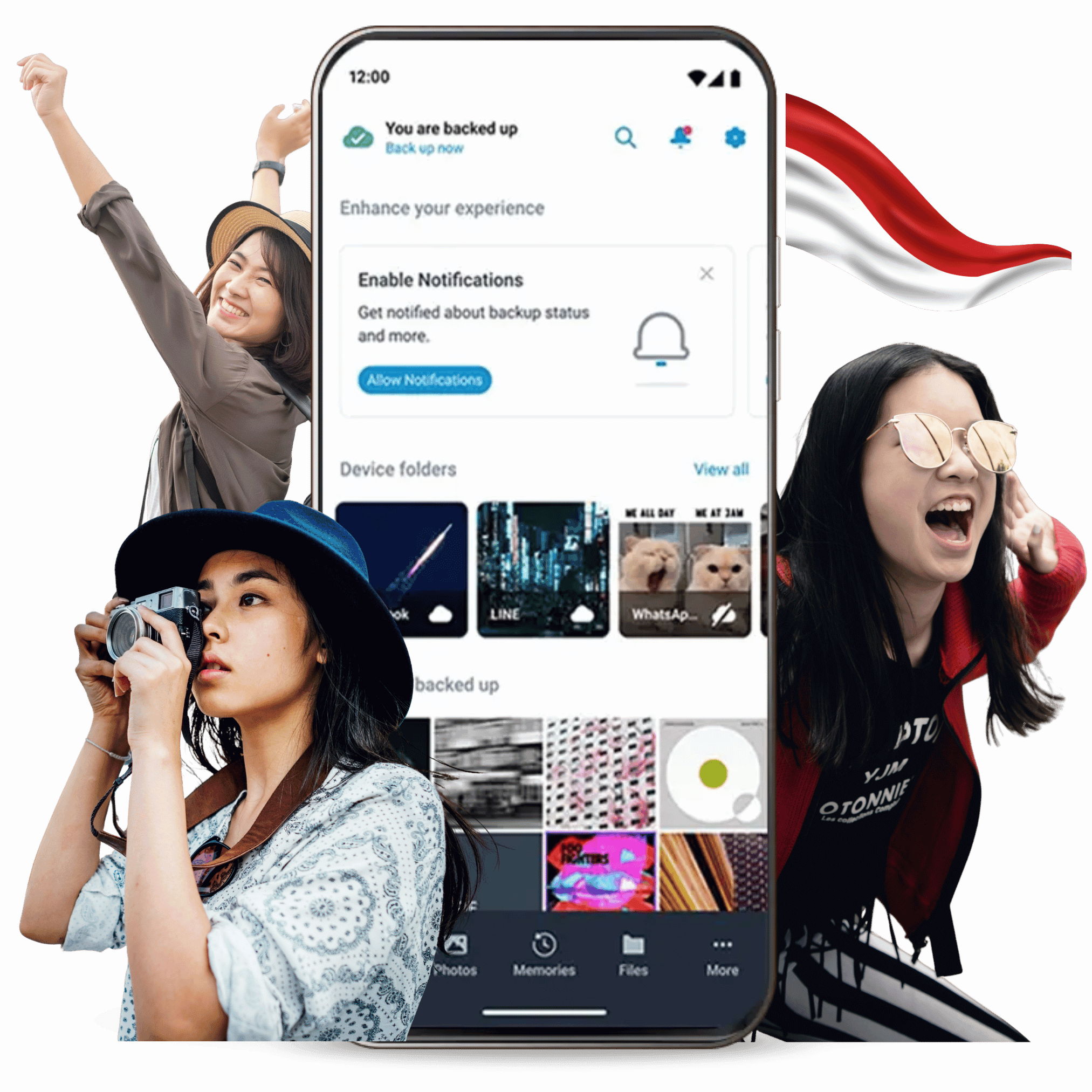 Pengguna Capsyl di Indonesia dengan aplikasi backup foto